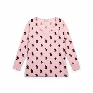 Disneyland Resort Pink Mickey Icon V-Neck Sweater Size: 2XL (Women's) [B409]